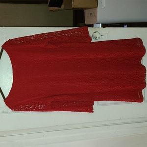 Sharagano Red Lace Dress